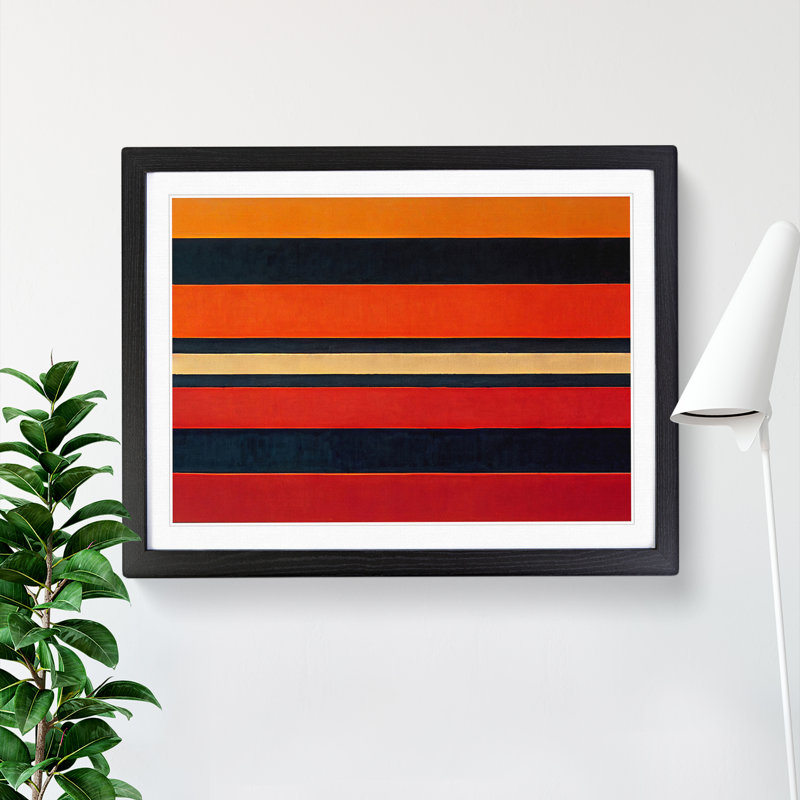 Incomparable Abstract - Single Picture Frame Print, 46cm H x 64cm W x 2cm D, Black