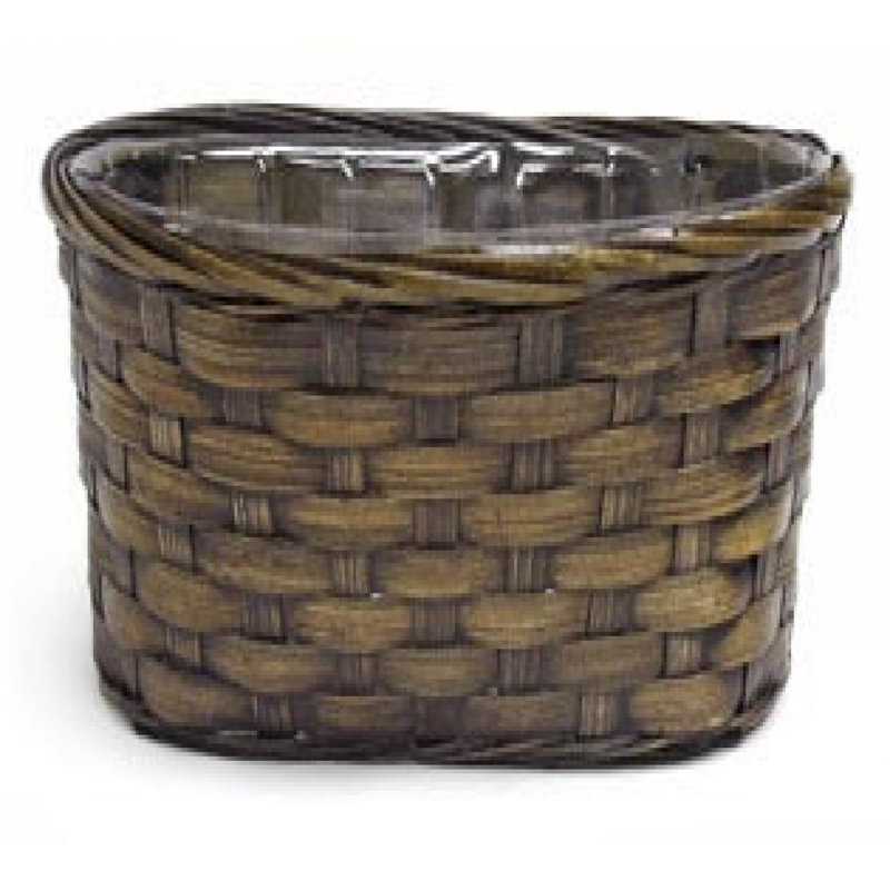 Panier tissé brun