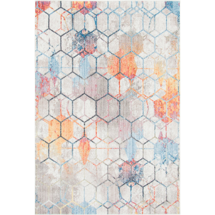 Tapis gris / orange Baxter
