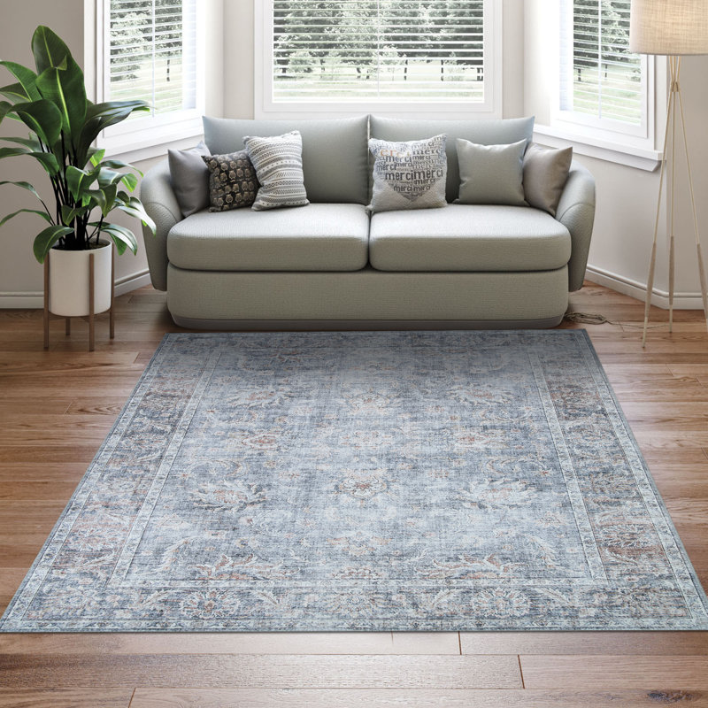 Tapis gris antidérapant Classen, Rectangle de 5 pi x 8 pi