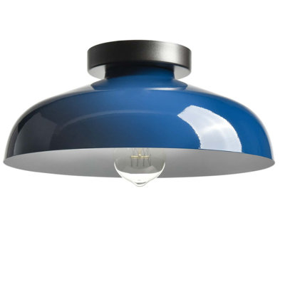 Industrial Ceiling Light with 12-Inch Metal Shade