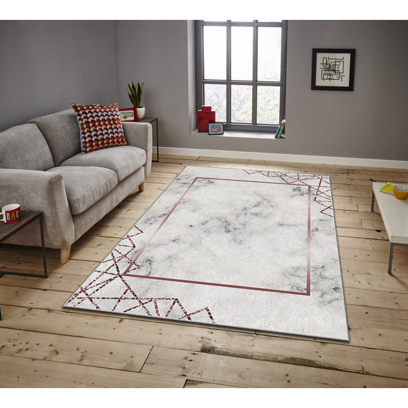 Luxurious Area Rug, 100% Polyester, 5.9 x 9.2 Feet | 740 g/m² Weight, Non-Slip Felt Dot Underside, Easy Clean Velvet Fabric, 0.08 in Pile Height | Machine Washable, Perfect for Living Room & Bedroom Décor