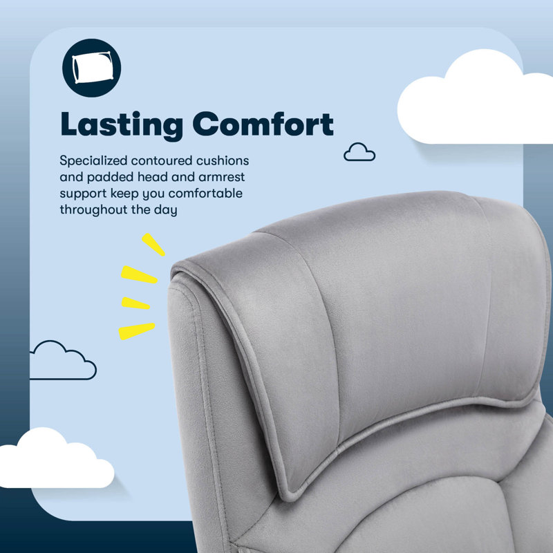 Comfort Classic Swivel Executive Office Chair, Gray
