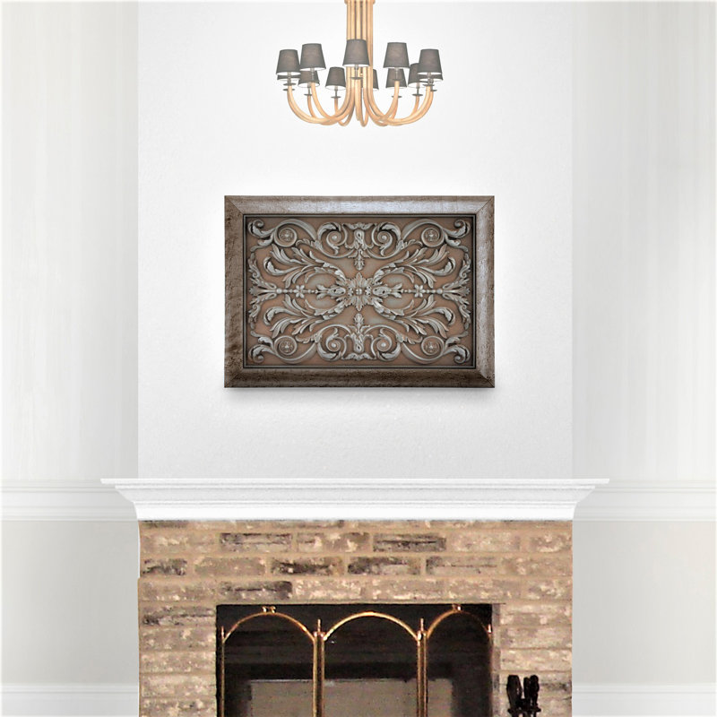 Panneau décoratif dosseret en métal 12 po x 16 po, Fer rouillé