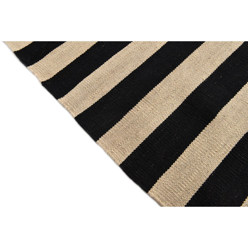Ousley Black and White Rug