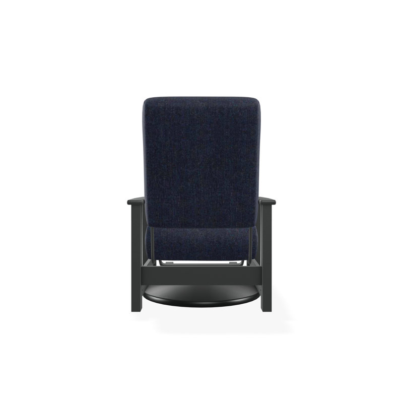 Leeward Polymer Outdoor Lounge Chair, Spectrum Indigo Sunbrella®, Graphite