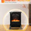 22" Electric Fireplace Heater, 750W/1500W, Black, Realistic Flame, Overheat Protected, Warms 161-215 Sq. Ft. Comfortably Fireplace, Ft