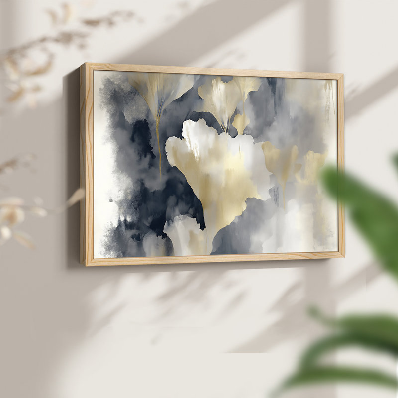 Abstract Series-CII -Framed Print - Restickable, Natural, 16" H x 20" W