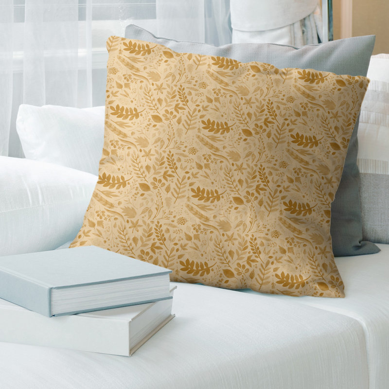 Housse de coussin carré Football, 20 po x 20 po, Jaune, Housse de coussin seulement - sans coussin