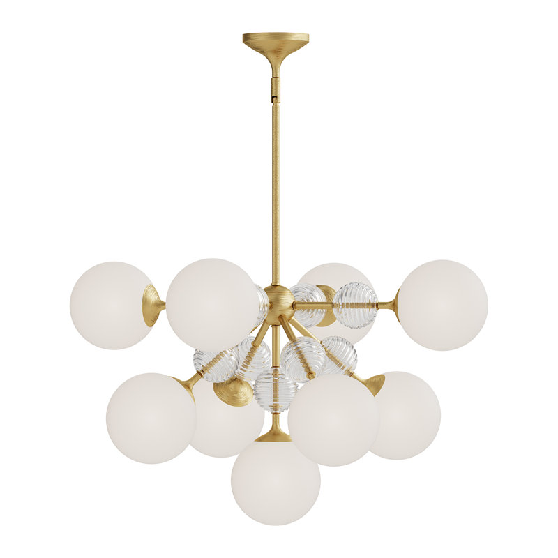 Celia 9 - Light Sputnik Sphere Chandelier, Brushed Gold