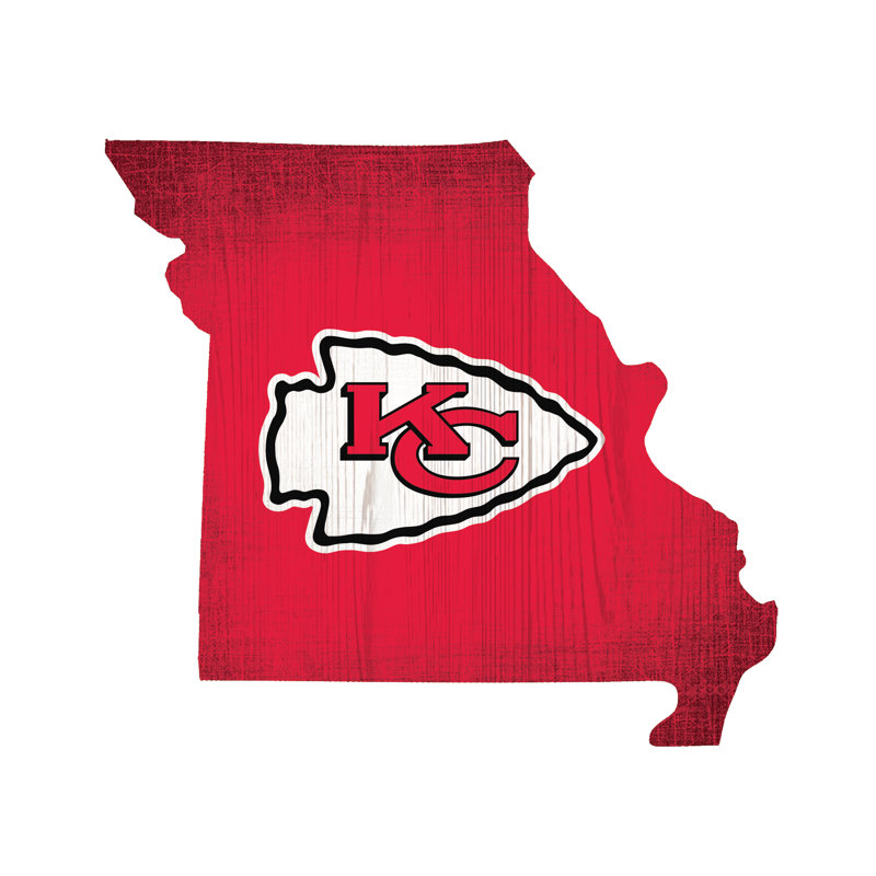 « heritage », impression sur bois NFL, Chiefs de Kansas City