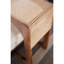  Table d'appoint en bois avec détails de canne tissée - table d'appoint haute 24 po