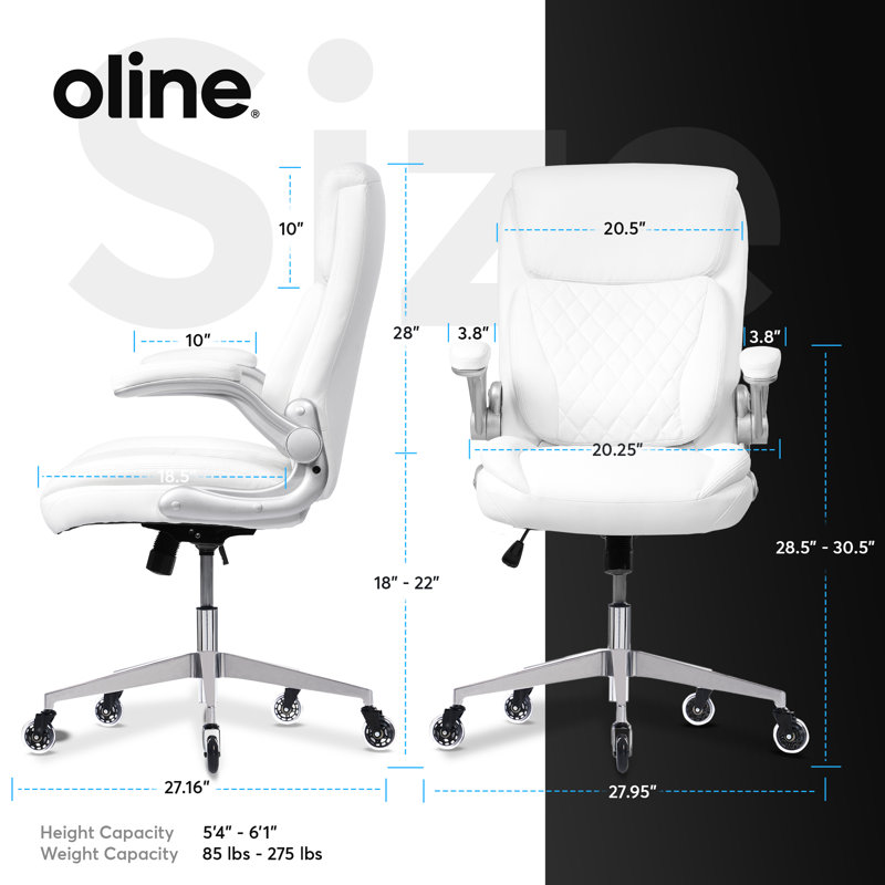 Fauteuil de bureau ergonomique ErgoAce, Blanc