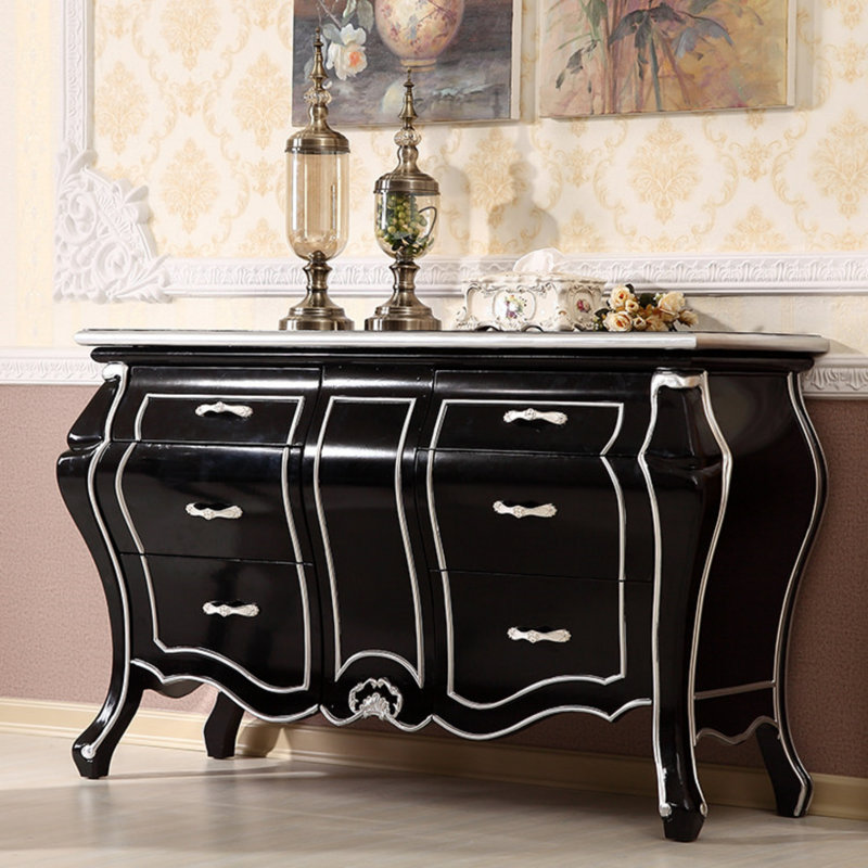 Buffet de style simple, Noir