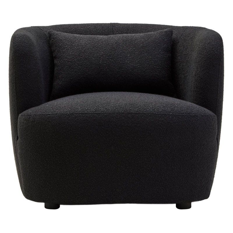Textured Curved Chair, Black