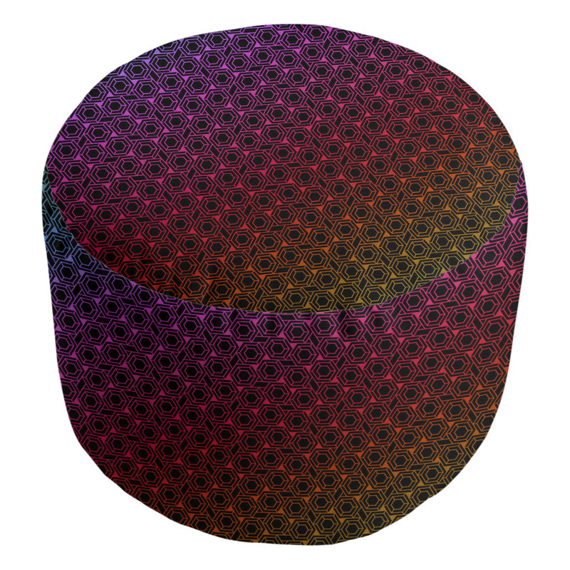 Repose-pieds Avicia, Rose vif / bleu sarcelle / noir