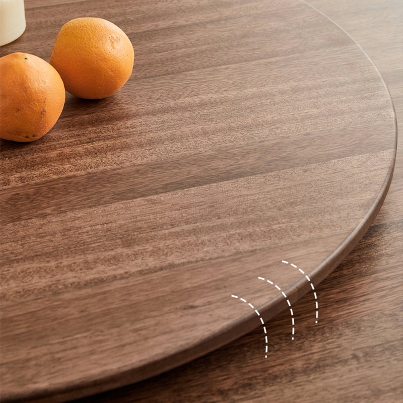 Table de salle à manger en bois massif de style français., H 29,9 po x L 51 po x l 51 po