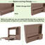 Lit escamotable avec tablette Stoarge, bureau, lumière DEL, armoire et 3 tiroirs Murphy-1172842045
