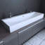Lavabo de salle de bain à surface solide blanc matte 49,6 pouces Cantrio ST-604 SolidTech