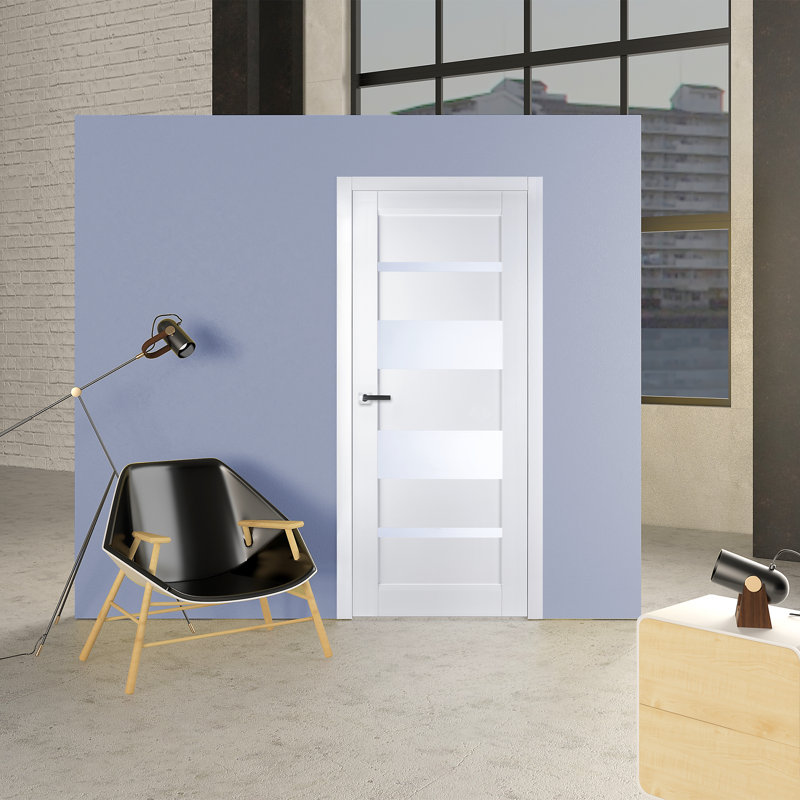 Bianco Noble Frosted Glass Composite Prehung Interior Door