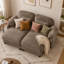 Canapé d'angle Gatton 2 places effet nuage avec 2 poufs amovibles, ensemble de canapés modulaires en chenille, assise profonde surdimensionnée avec coussins en mousse et ressorts, canapé d'angle spacieux pour salon-1037729791