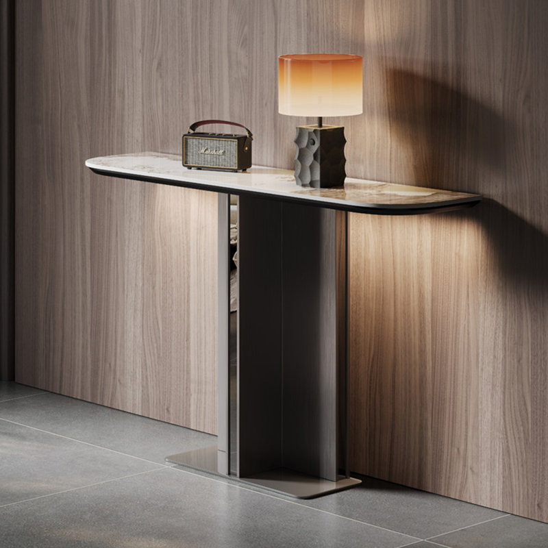 Console en métal de style italien., H 33,4 po x l 55 po x P 13,7 po