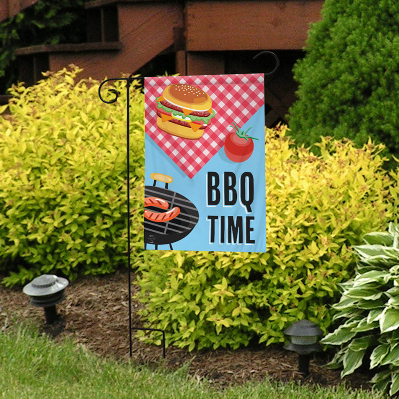 Drapeau barbecue sur le barbecue