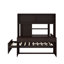 Full Size Loft Bed With A Twin Stand-Alone Bed,Wardrobe,Desk,And Shelves