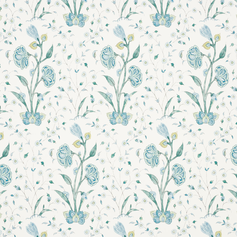 Khilana Floral Wallpaper, Peacock