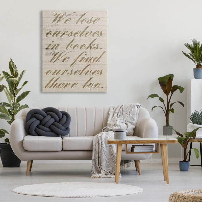 «Lose and Find Ours tablettes» par Sally Swatland - impression, H 48 po x l 36 po x P 1,5 po, Toile tendue