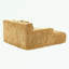 Chaise longue en chenille avec trois coussins et accoudoirs-905995505