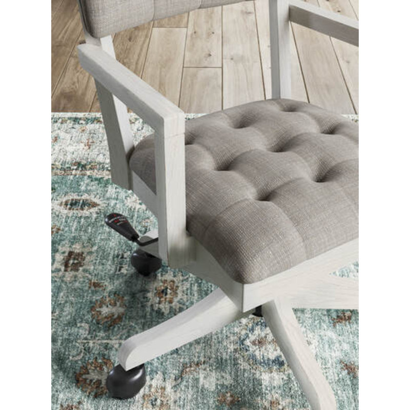 Chaise de bureau blanche antique