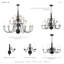 Lustre classique à 6 lumières de style bougie Benedetto-62820062-28328523
