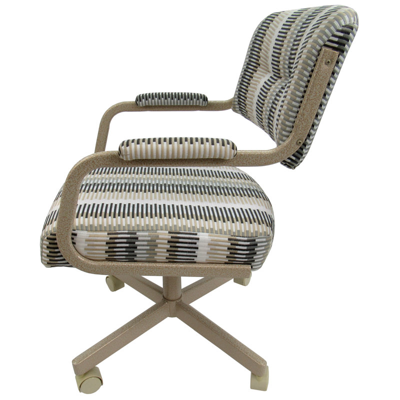 Dengler Cotton Metal Arm Chair in Gray