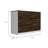 Laurel 3-Drawer L-Shaped Convertible Kitchen Island White And Dark Walnut