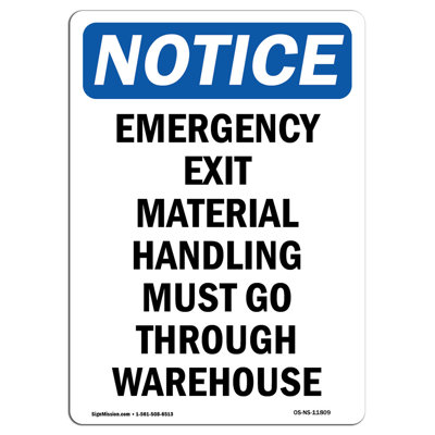 Emergency Exit Handling Sign