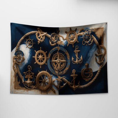 Tapisserie murale «Nautical Traditional Emblems»