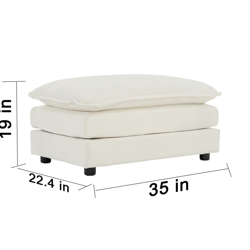 Canapé modulaire en chenille Ayla, Blanc