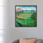 Green Meadows Fields Foggy Forest Hill by Valery Rybakow - Painting on Canvas-63929438-63929440
