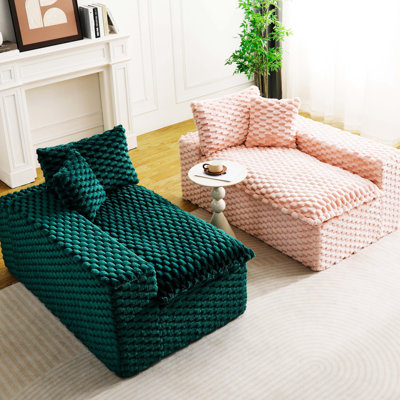 Velours de luxe luxueux multifonctionnel, arrangement simple, capacité de 4 personnes, doux et résistant à l'usure, idéal pour le bloc de couleur de salon avec une éponge à haute densité, agencé de différentes façons, confortable