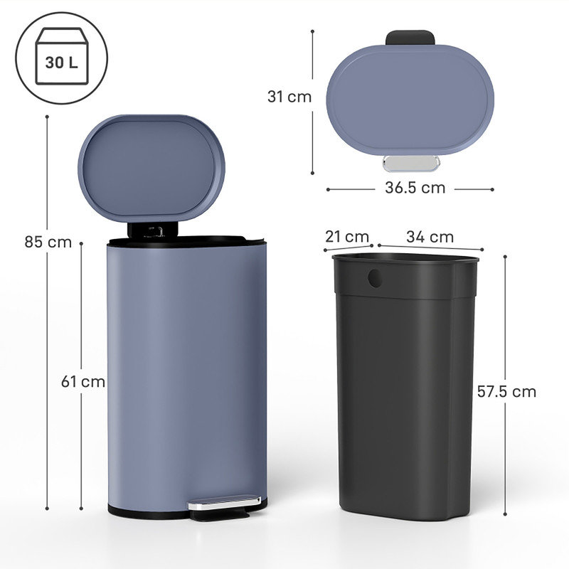 Metal Kitchen Trash Can