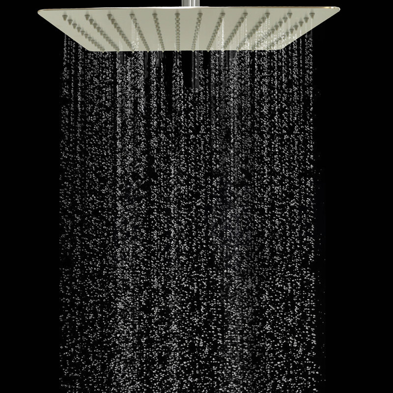 Pomme de douche à pluie réglable, Nickel brossé