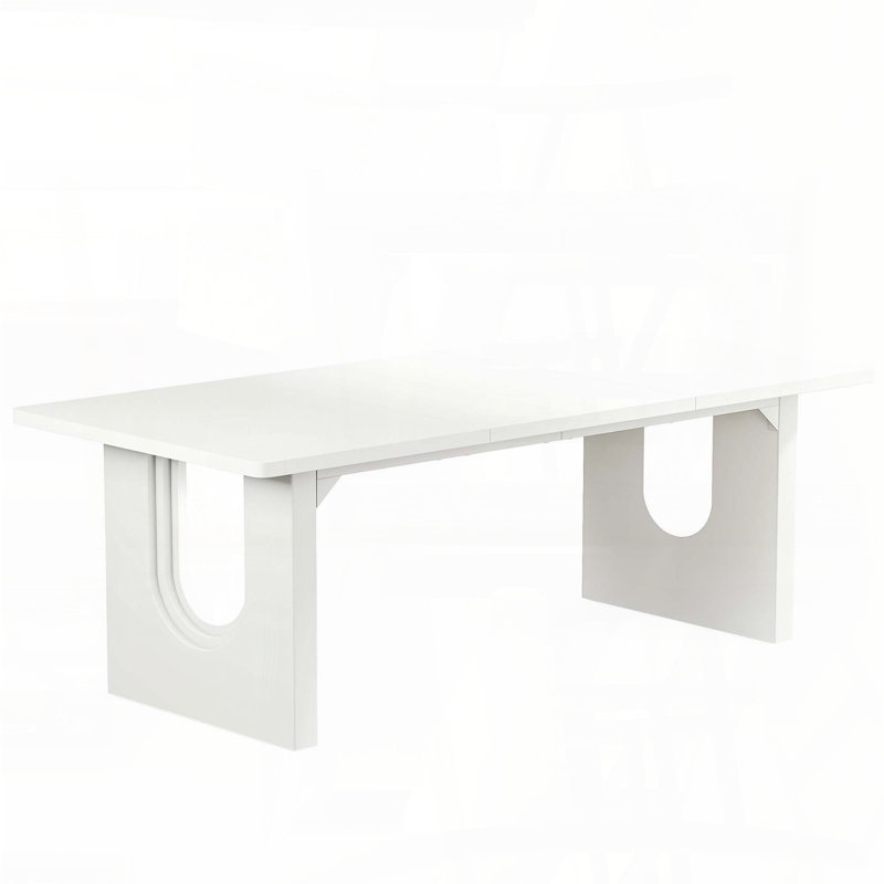 71'' Modern White Rectangular Dining Table for 6-8, White