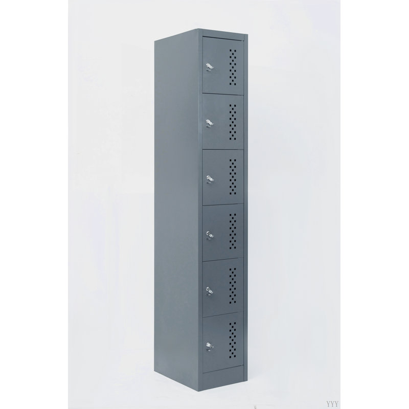 Metal Garage Storage Cabinet, Six Separate Storage Compartments - 70.98-Inch Steel Lock Cabinet, Suitable For Garages And Warehouses