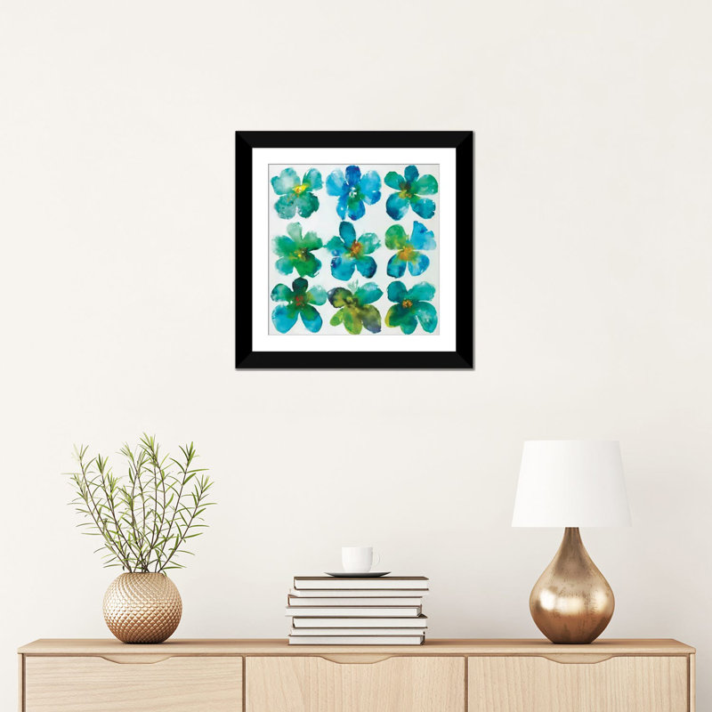 « pockety o’posies », reproduction sur toile, H 18 po x l 18 po x P 1,5 po, Toile tendue, Blanc