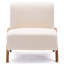 Chaise d'appoint rembourrée avec pieds en bois-1789125777