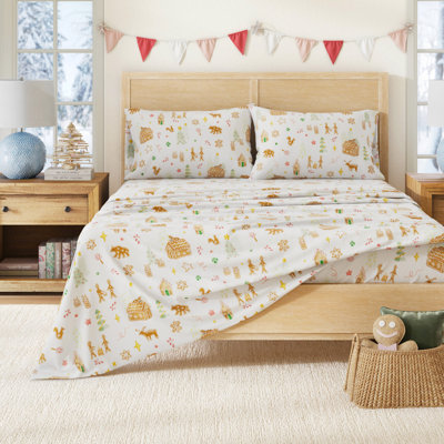 Ensemble de draps de Noël 100% flanelle de coton turc