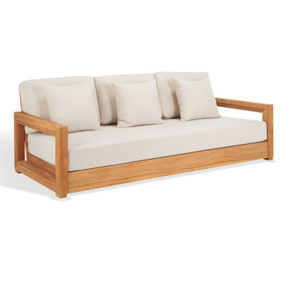 Montford Teak Patio Sofa with Cushions