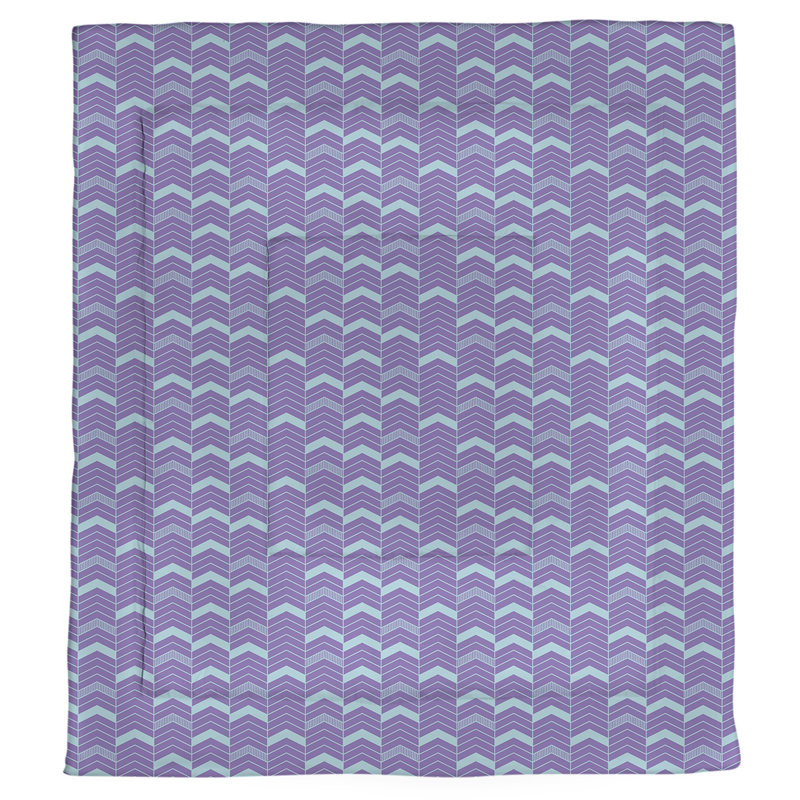 Édredon réversible en microfibre Rhonda Cheval, Édredon simple TG, Mauve / bleu sarcelle