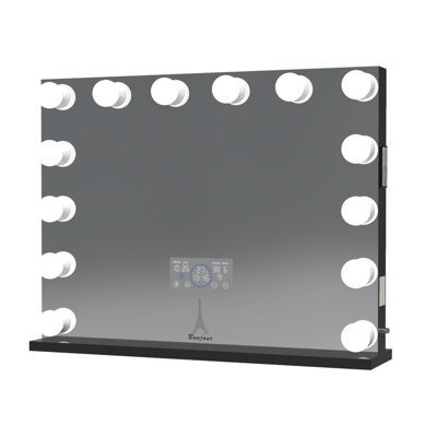 Miroir de maquillage lumineux biseauté